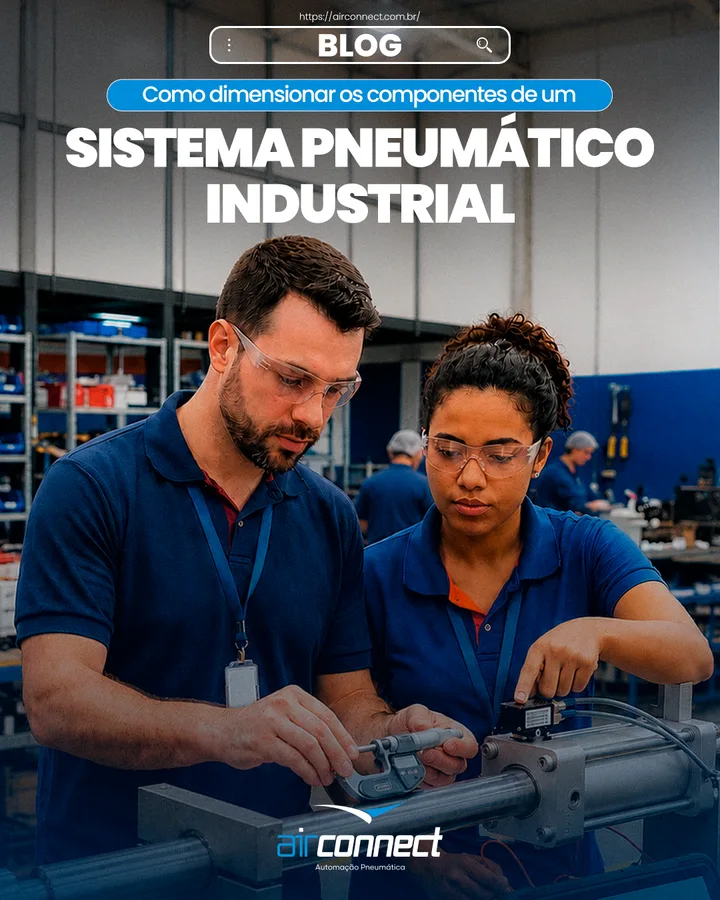 Como dimensionar os componentes de um sistema pneumático industrial